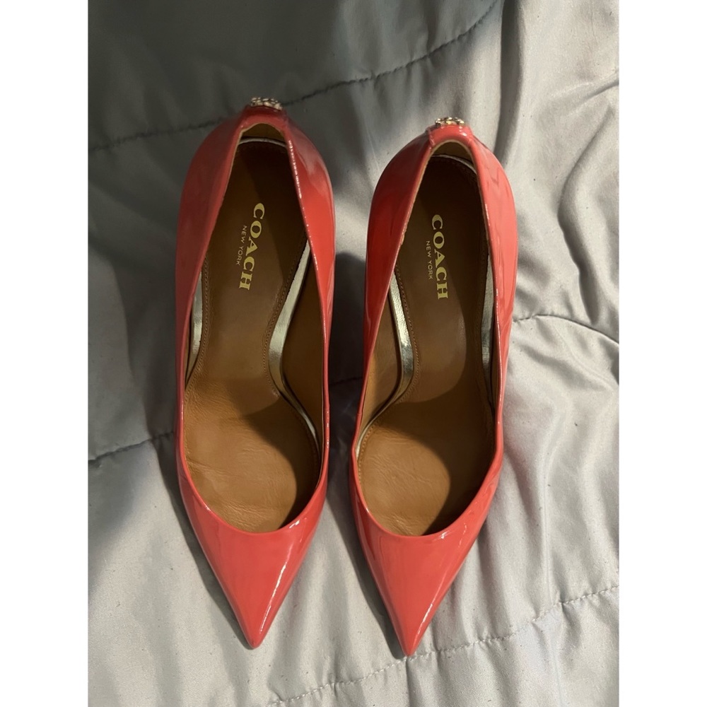 Coach Heels Pink/Peach Authentic Size 7.5